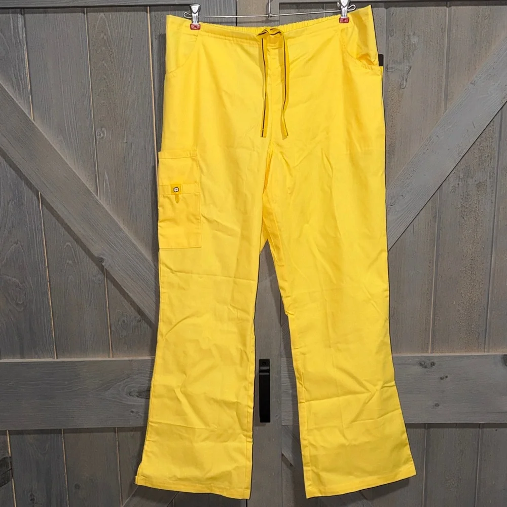 WonderWink Yellow Origins Modern Fit Scrub Pant - Picture 1 of 5